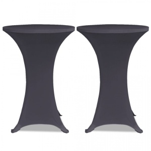 Husă elastică pentru masă, 4 buc., antracit, 80 cm - Img 3