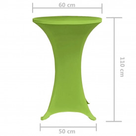 Husă elastică pentru masă, 60 cm, verde, 2 buc. - Img 5