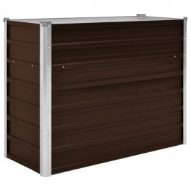 Jardinieră de grădină, maro, 100x40x77 cm, oțel galvanizat - Img 2