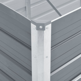 Jardinieră de grădină, oțel galvanizat, 160 x 40 x 77 cm, gri - Img 6