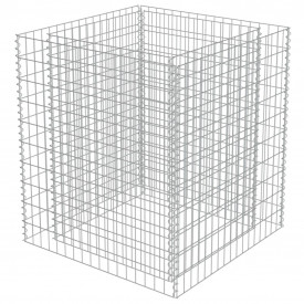 Jardinieră gabion, 90 x 90 x 100 cm, oțel galvanizat - Img 3