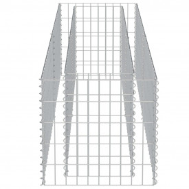 Jardinieră gabion, oțel galvanizat, 180 x 50 x 50 cm - Img 6