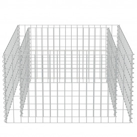 Jardinieră gabion, oțel galvanizat, 90 x 90 x 50 cm - Img 5