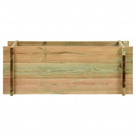 Jardinieră grădină legume și flori, lemn de pin tratat, 80 cm - Img 2