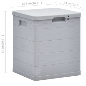 Ladă de depozitare pentru grădină, 90 L, gri deschis - Img 7