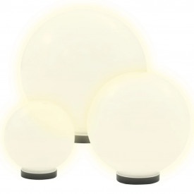 Lămpi bol cu LED 3 buc., sferice, 20/30/40 cm, PMMA - Img 3