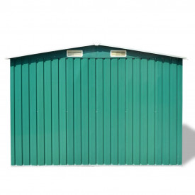 Magazie șopron metalic de grădină, 257 x 205 x 178 cm, verde - Img 4