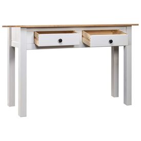 Masă consolă, alb, 100x40x73 cm, lemn masiv de pin, gama Panama - Img 2