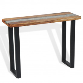 Masă consolă Lemn de tec 100 x 35 x 75 cm - Img 11