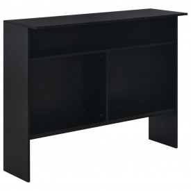 Masă de bar cu 2 blaturi, negru, 130x40x120 cm - Img 8