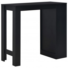 Masă de bar cu raft, negru, 110 x 50 x 103 cm - Img 3