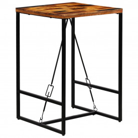 Masă de bar din lemn masiv reciclat, 70 x 70 x 106 cm - Img 10