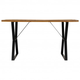 Masă de bucătărie, 140 x 80 x 76 cm, lemn masiv reciclat - Img 2