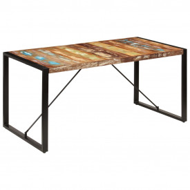 Masă de bucătărie, 160x80x75 cm, lemn masiv reciclat - Img 10