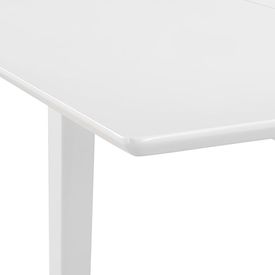 Masă de bucătărie extensibilă, alb, (80-120)x80x74 cm, MDF - Img 2