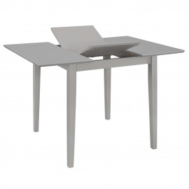 Masă de bucătărie extensibilă, gri, (80-120)x80x74 cm, MDF - Img 2