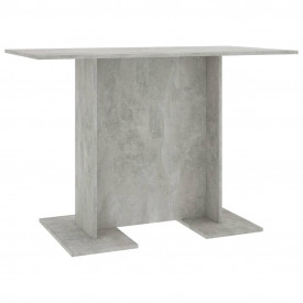 Masă de bucătărie, gri beton, 110 x 60 x 75 cm, PAL - Img 2