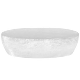 Măsuță cafea, argintiu, 100x50x28 cm aluminiu bătut la ciocan