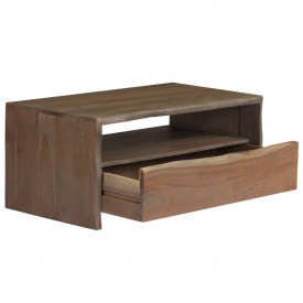 Măsuță de cafea, gri, 90x50x40 cm, lemn masiv de acacia - Img 3