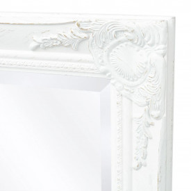 Oglindă verticală în stil baroc, 100 x 50 cm, alb - Img 6