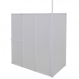 Panou separeu pentru baie 70 x 120 x 140 cm Formă L Pliabil în 4 - Img 2