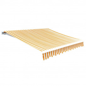 Pânză copertină galben &amp; alb 4 x 3 m (cadrul nu este inclus)