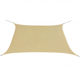 Parasolar din material textil oxford, pătrat, 2 x 2 m, bej