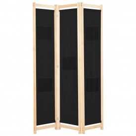Paravan de cameră cu 3 panouri, 120x170x4 cm, textil
