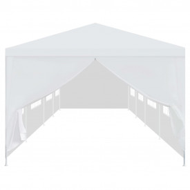 Pavilion de grădină 3 x 12 m, alb - Img 2