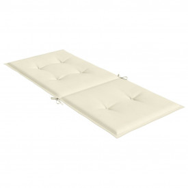 Perne scaun de grădină, 4 buc, crem, 120x50x3 cm - Img 5
