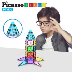 Picasso Tiles Set Magnetic 30 Buc Cuburi Mini PICPTM30 022884 - Img 4