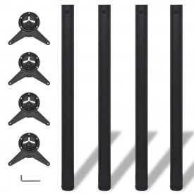 Picioare de masă cu înălțime reglabilă, 870 mm, negru, 4 buc - Img 1