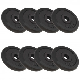 Plăci de greutate, 8 buc, 20 kg fontă