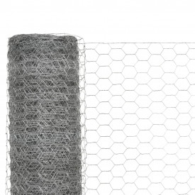 Plasă de sârmă, argintiu, 25x1,2 m, oțel galvanizat, hexagonal - Img 3