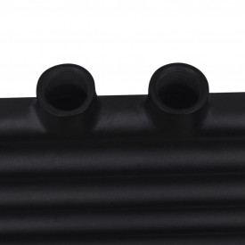 Radiator port-prosop încălzire centrală baie, drept, 600x764 mm, negru - Img 7
