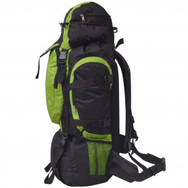 Rucsac pentru drumeții XXL 75 L, Negru și verde - Img 3