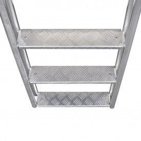 Scară amdocare/piscină cu 4 trepte, aluminiu, 170 cm - Img 4