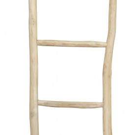 Scară prosoape cu 5 trepte, tec, 45 x 150 cm, natural - Img 2