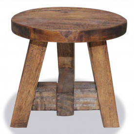 Scaun din lemn masiv reciclat 20x20x23 cm - Img 2