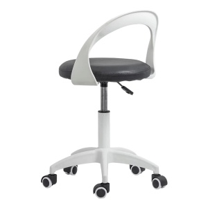 Scaun laborator OFF1021, rotativ, baza polipropilena, piele ecologica, inaltime ajustabila, 100 kg - Img 3