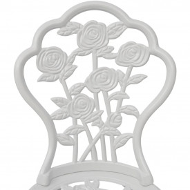 Scaune bistro 2 buc., alb, 41 x 49 x 81,5 cm aluminiu turnat - Img 3