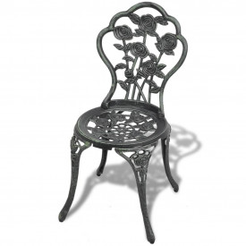 Scaune bistro , Aluminiu turnat, Verde, 2 buc 41x49x81,5 cm - Img 2