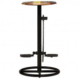 Scaune de bar, 2 buc., lemn masiv reciclat, 38 x 76 cm - Img 7