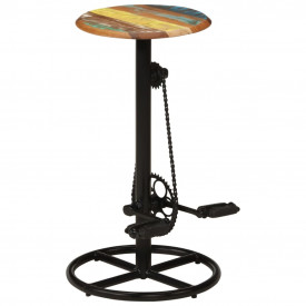 Scaune de bar, 2 buc., lemn masiv reciclat, 38 x 76 cm - Img 12