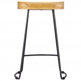 Scaune de bar Gavin, 2 buc., 45x40x62 cm, lemn masiv de mango - Img 4