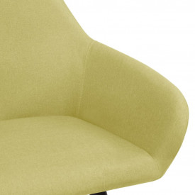 Scaune de sufragerie, 2 buc., verde, material textil - Img 5
