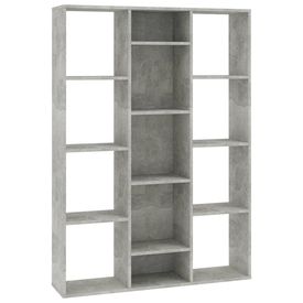 Separator cameră/Bibliotecă, gri beton, 100 x 24 x 140 cm, PAL
