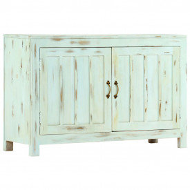 Servantă, albastru deschis, 110x35x70 cm, lemn masiv de mango - Img 9