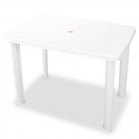 Set bistro de exterior, 3 piese, alb, 101 x 68 x 72 cm - Img 2