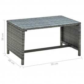 Set canapele de grădină, 8 piese, poliratan gri - Img 12